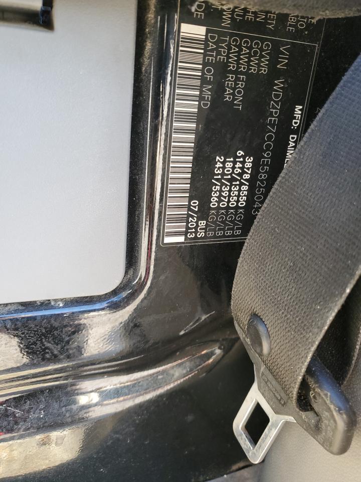 2014 Mercedes-Benz Sprinter VIN WDZPE7CC9E5825043 Copart auction photo, rear end / top/roof damage thumbnail 13