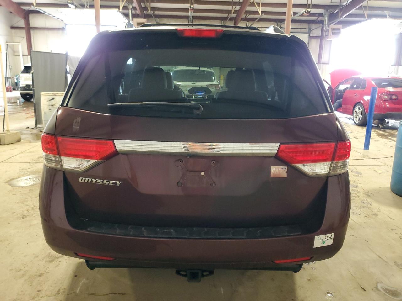 2014 Honda Odyssey VIN 5FNRL5H27EB072758 Copart auction photo, front end / side damage thumbnail 6