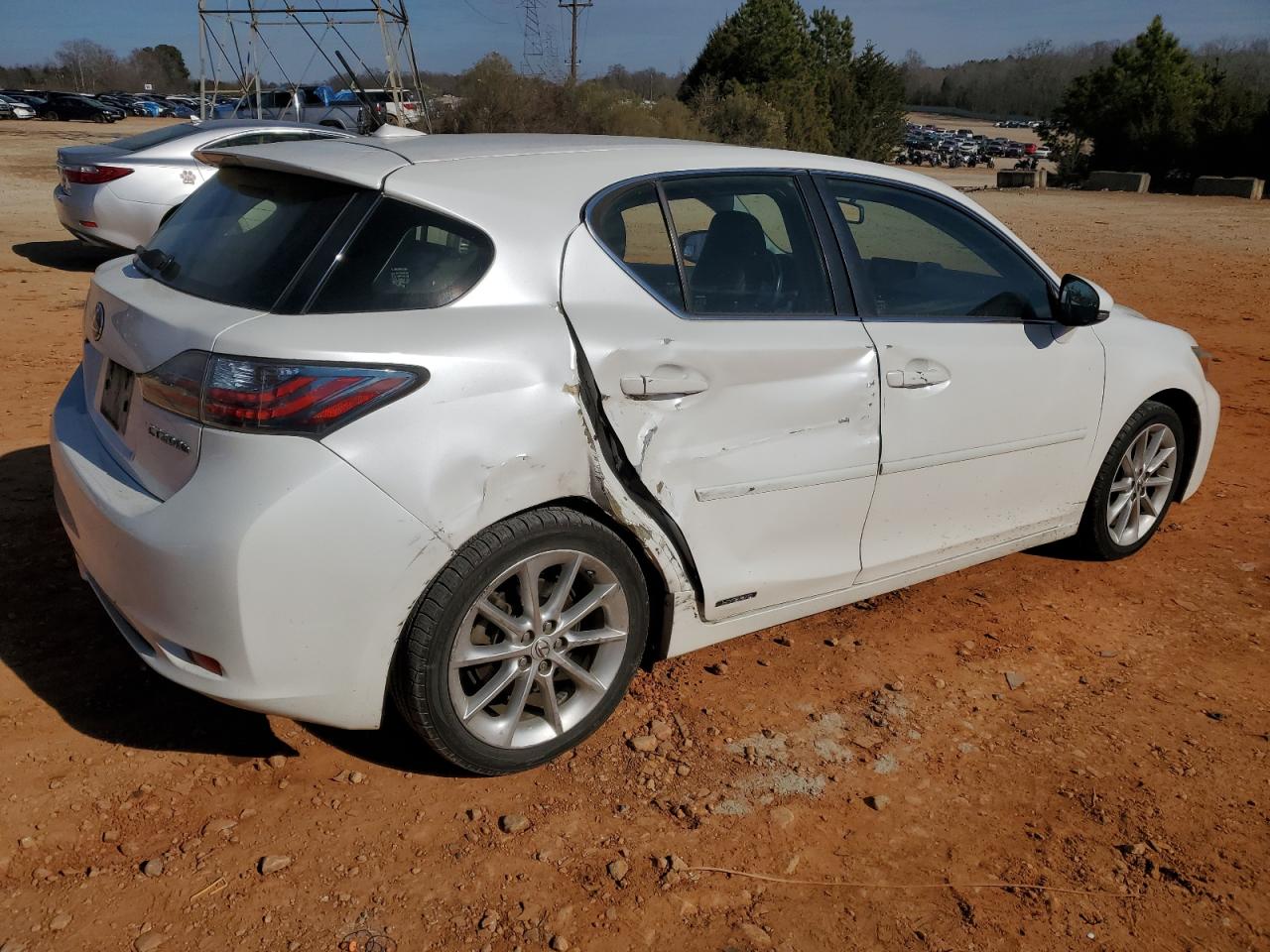 2012 Lexus CT VIN JTHKD5BH9C2090298 Copart auction photo, side / rear end damage thumbnail 3