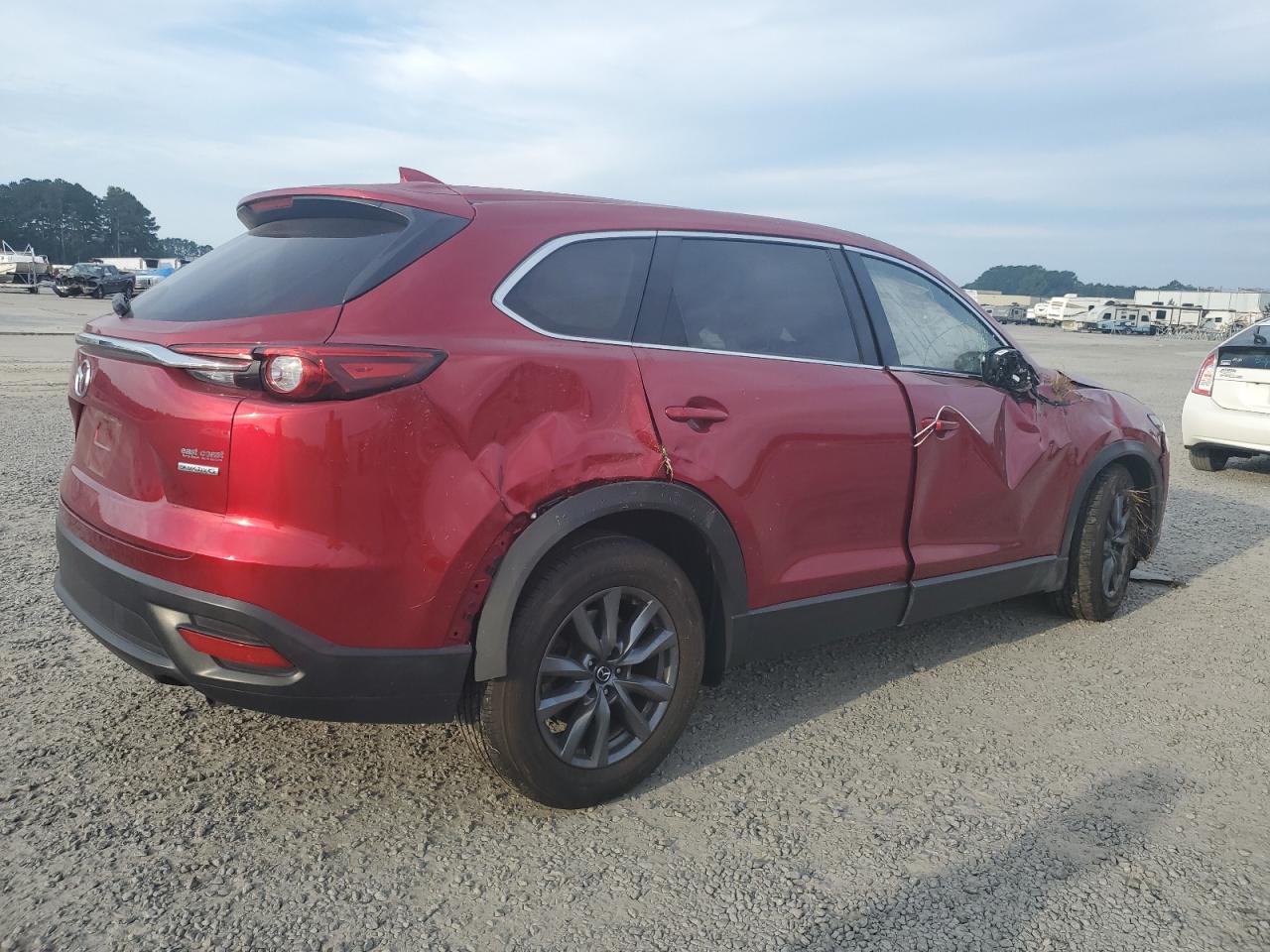 2020 Mazda CX-9 VIN JM3TCACYXL0402972 Copart auction photo, front end / side damage thumbnail 3