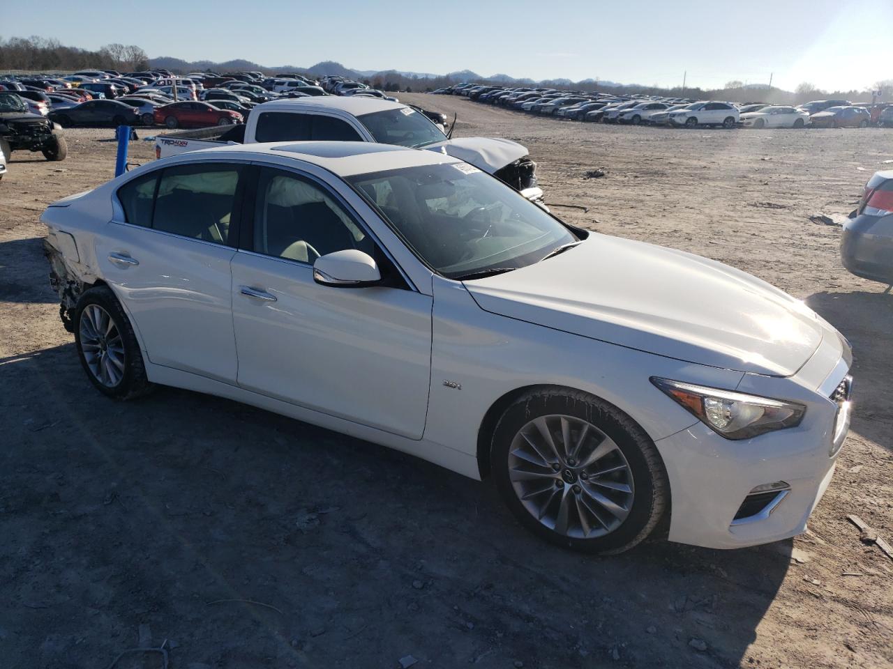 2020 Infiniti Q50 VIN JN1EV7AR2LM255486 Copart auction photo, rear end damage thumbnail 4