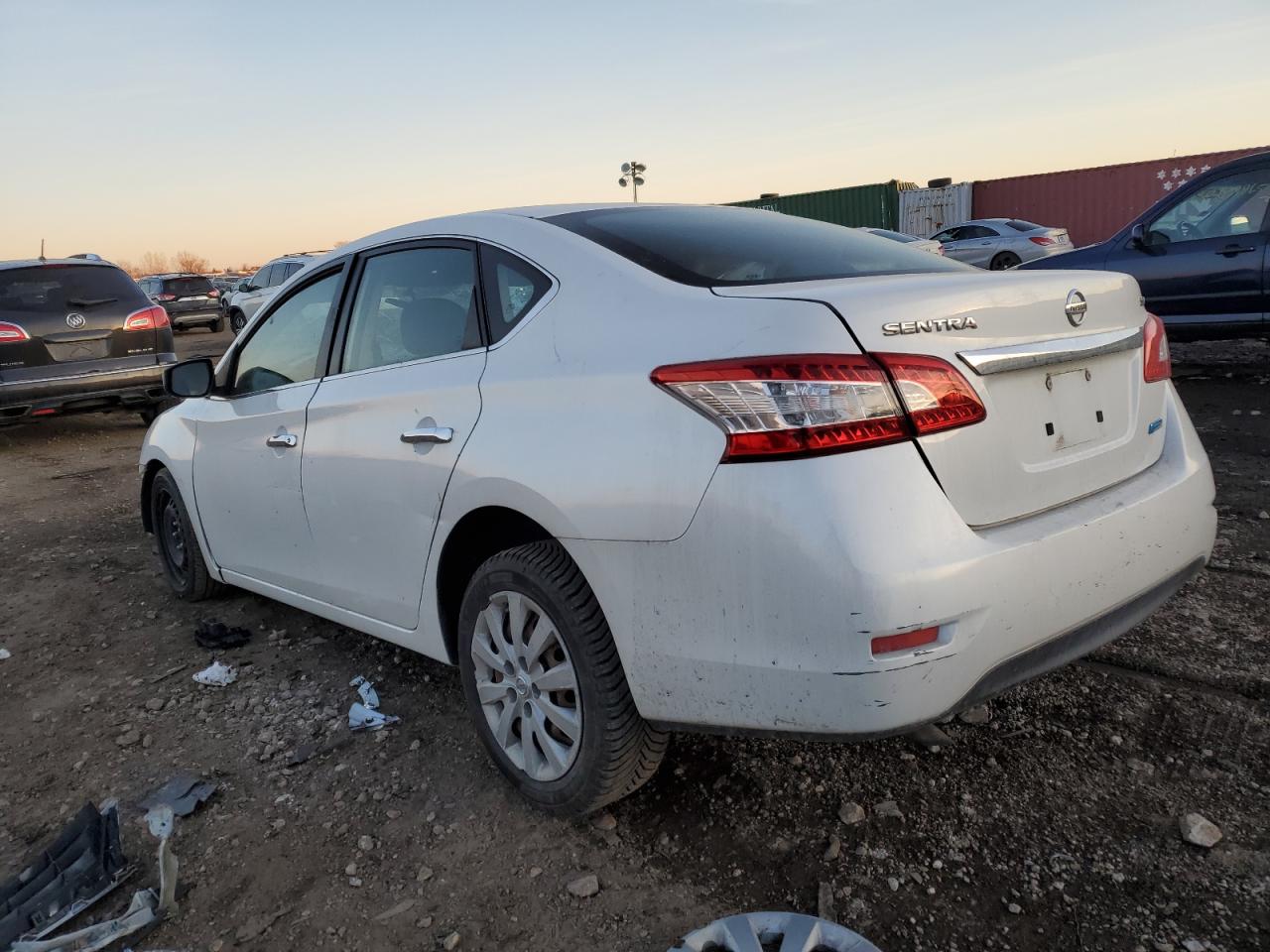 2014 Nissan Sentra VIN 3N1AB7AP9EL663650 Copart auction photo, front end / side damage thumbnail 2
