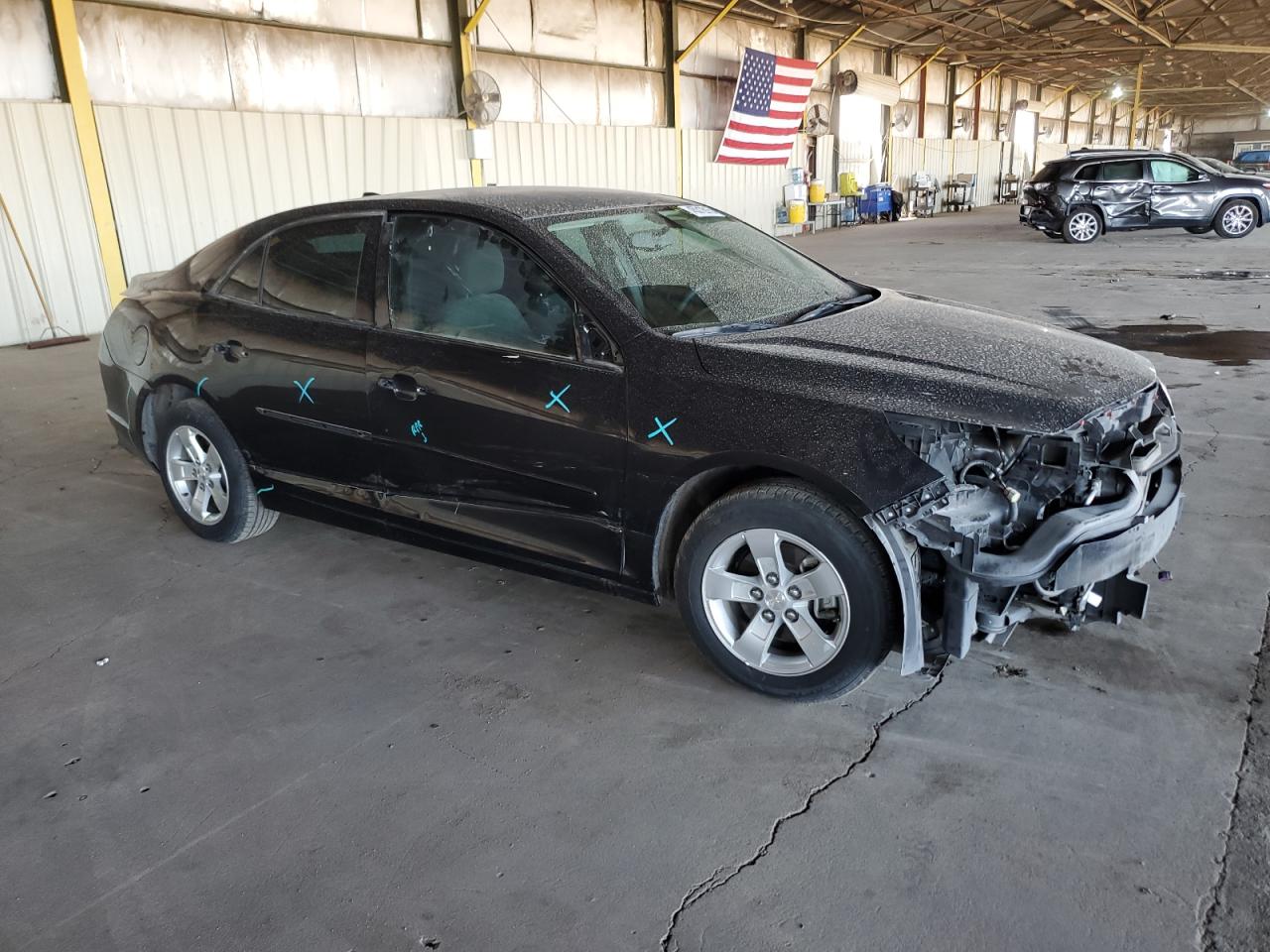 2013 Chevrolet Malibu VIN 1G11B5SA3DF350199 Copart auction photo, front end / side damage thumbnail 4