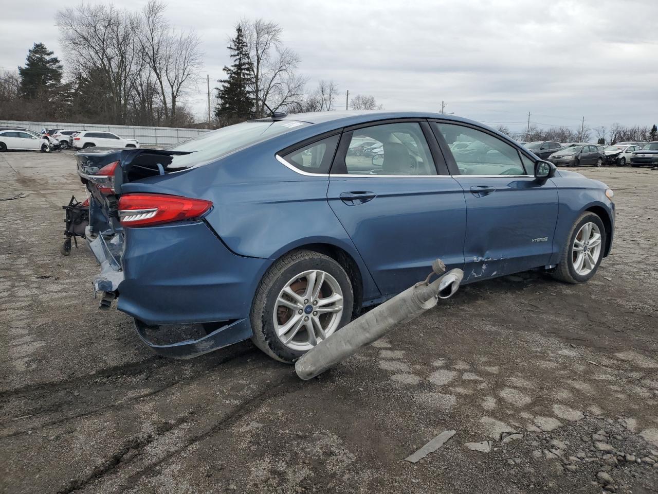 2018 Ford Fusion VIN 3FA6P0UU0JR278813 Copart auction photo, rear end damage thumbnail 3