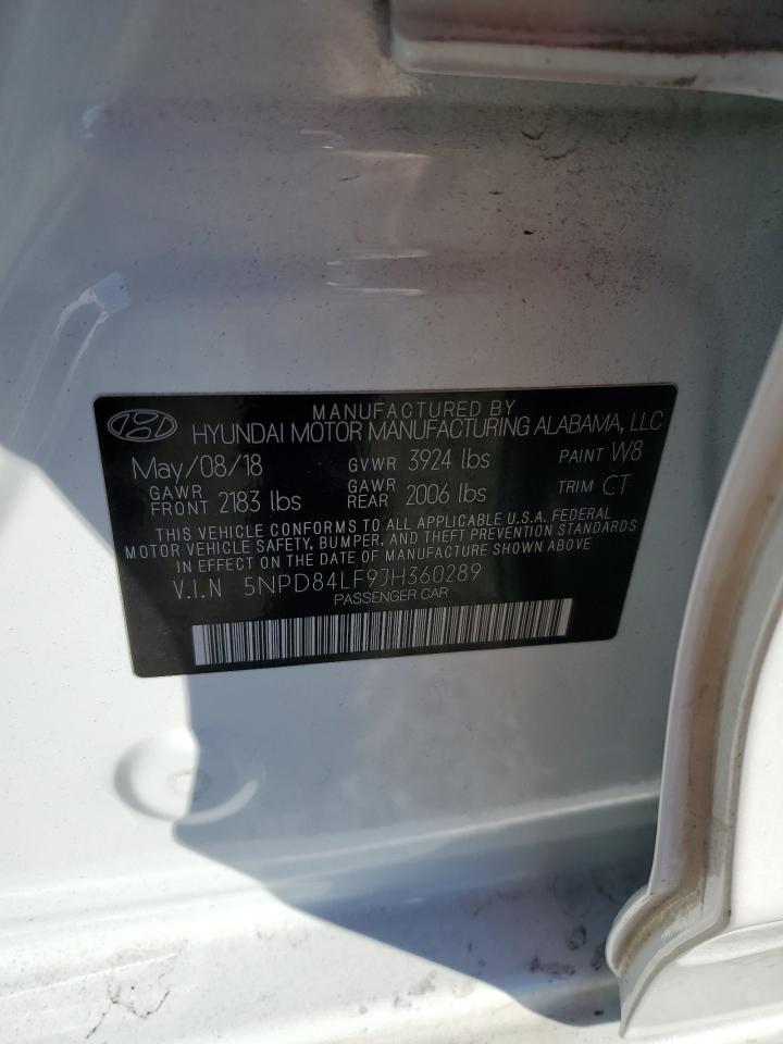 2018 Hyundai Elantra VIN 5NPD84LF9JH360289 Copart auction photo, front end damage thumbnail 13