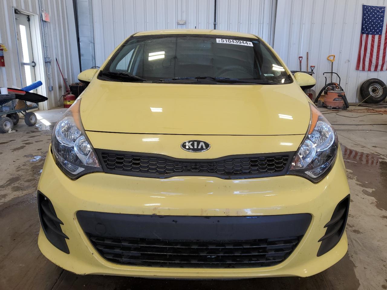 2016 KIA Rio VIN KNADM5A33G6583146 Copart auction photo, side / front end damage thumbnail 5