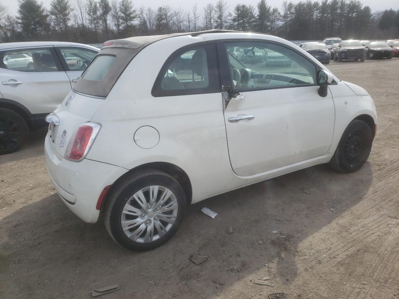 2015 Fiat 500 VIN 3C3CFFDR6FT619824 Copart auction photo, all over damage thumbnail 3