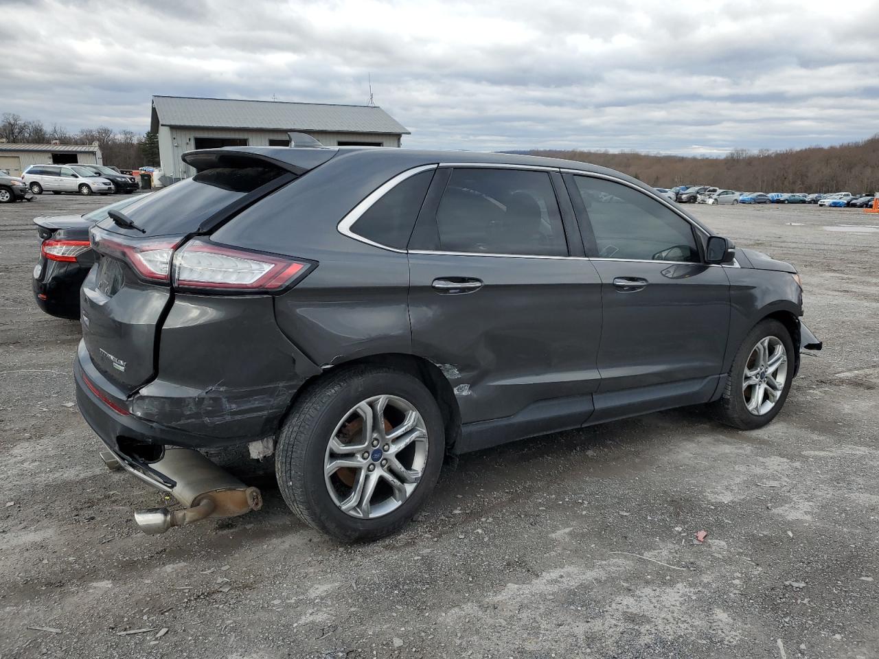 2016 Ford Edge VIN 2FMPK3K97GBB83276 Copart auction photo, front end / side damage thumbnail 3