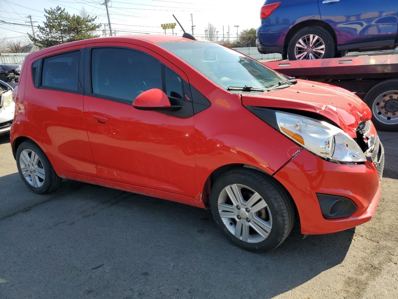 2015 Chevrolet Spark VIN KL8CB6S98FC794929 Copart auction photo, front end damage thumbnail 4