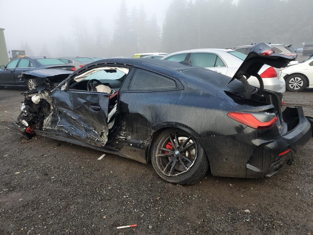 2022 BMW M4 VIN WBA13AR04NCK13234 Copart auction photo, all over / undercarriage damage thumbnail 2