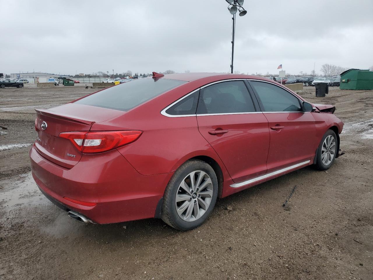 2015 Hyundai Sonata VIN 5NPE34AF0FH251779 Copart auction photo, front end / side damage thumbnail 3