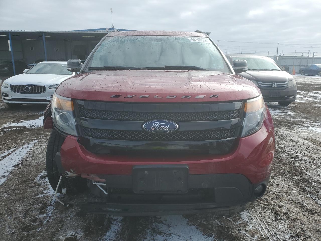 2015 Ford Explorer VIN 1FM5K8GT6FGB59695 Copart auction photo, front end / side damage thumbnail 5