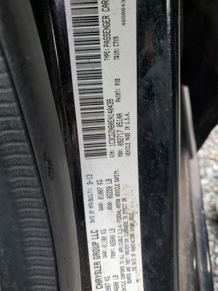 2014 Dodge Avenger VIN 1C3CDZAB0EN140439 Copart auction photo, front end damage thumbnail 12