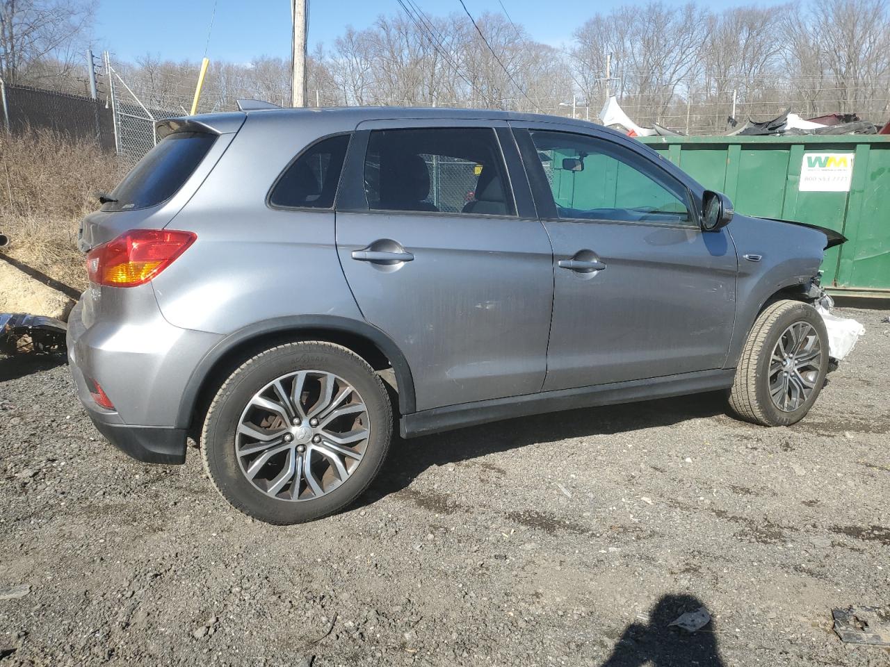 2019 Mitsubishi Outlander VIN JA4AR3AU7KU003089 Copart auction photo, front end / side damage thumbnail 3