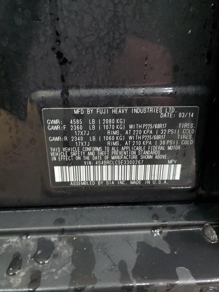 2014 Subaru Outback VIN 4S4BRCLC5E3300267 Copart auction photo, front end / undercarriage damage thumbnail 13