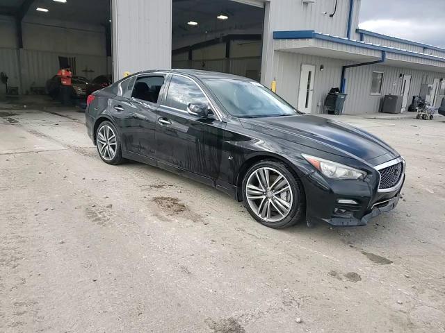 2014 Infiniti Q50 VIN JN1BV7AR3EM697439 Copart auction photo, side damage thumbnail 13