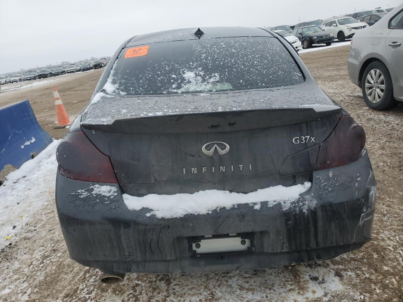 2011 Infiniti G VIN JN1CV6AR7BM410761 Copart auction photo, front end / rear end damage thumbnail 6