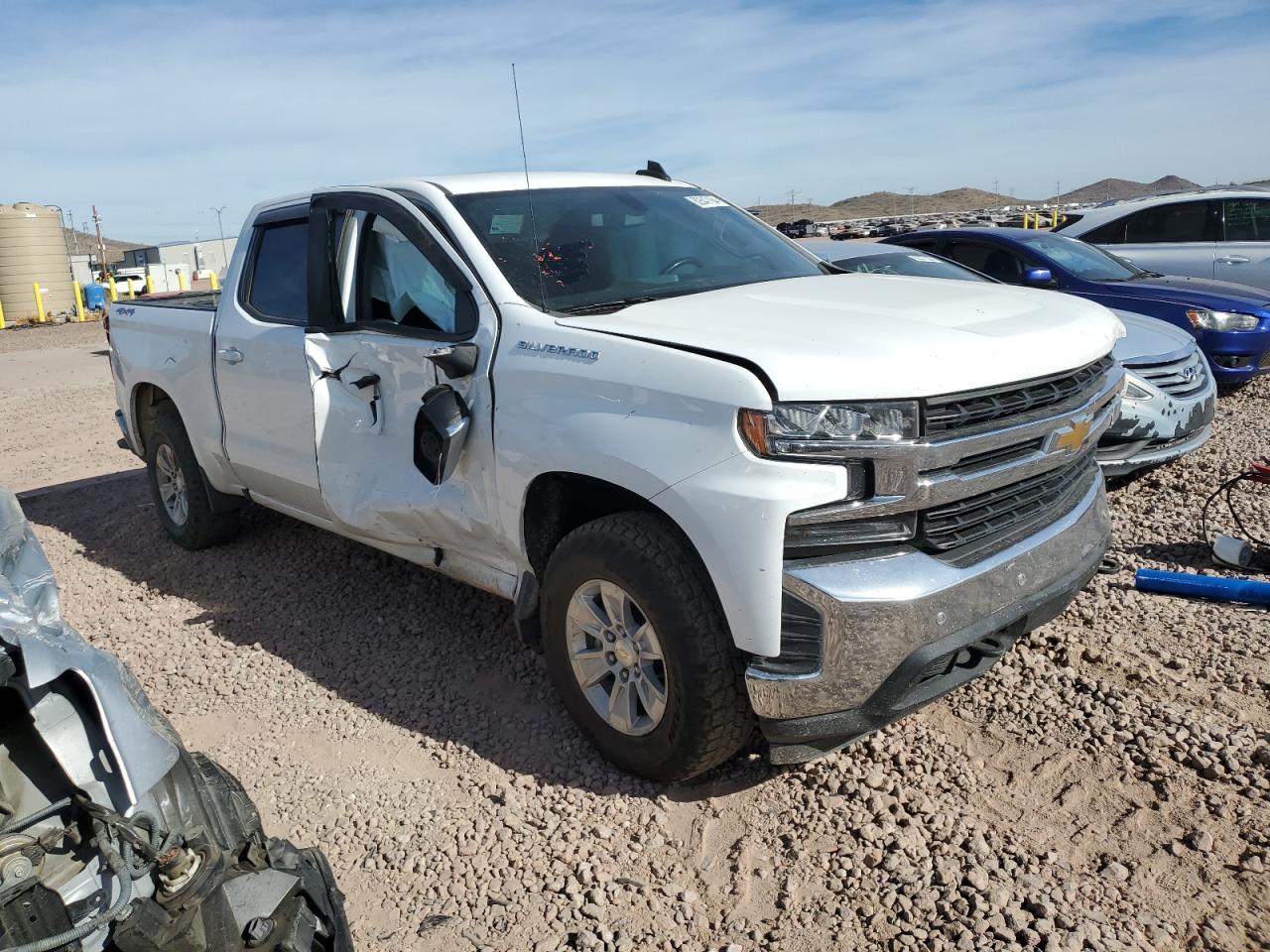 2020 Chevrolet Silverado VIN 3GCUYDED6LG434016 Copart auction photo, front end / side damage thumbnail 4