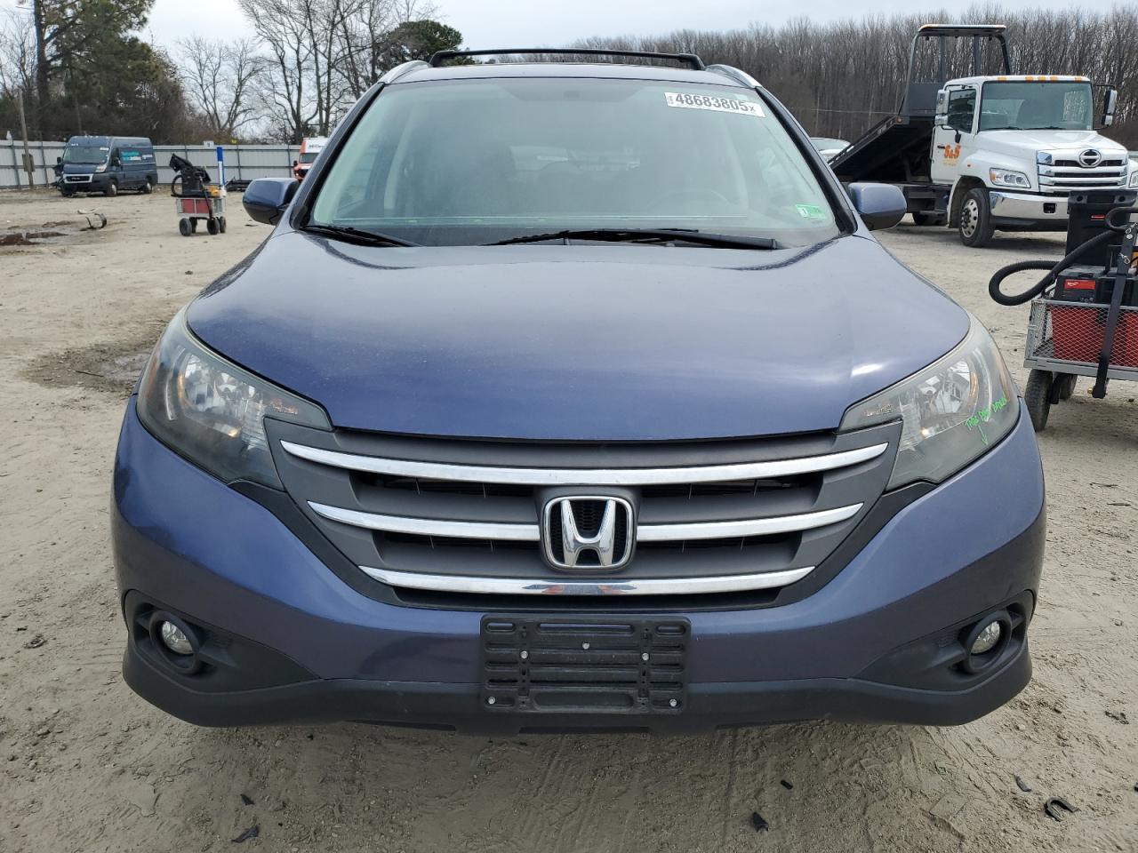 2013 Honda CR-V VIN 2HKRM4H77DH663871 Copart auction photo, front end / side damage thumbnail 5
