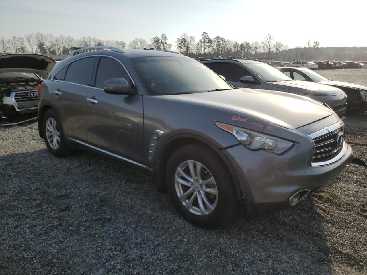 2013 Infiniti FX VIN JN8CS1MU7DM142343 Copart auction photo, front end damage thumbnail 4