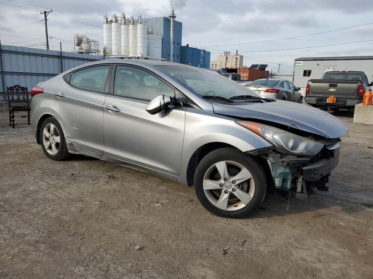 2013 Hyundai Elantra VIN KMHDH4AE0DU524058 Copart auction photo, all over damage thumbnail 4