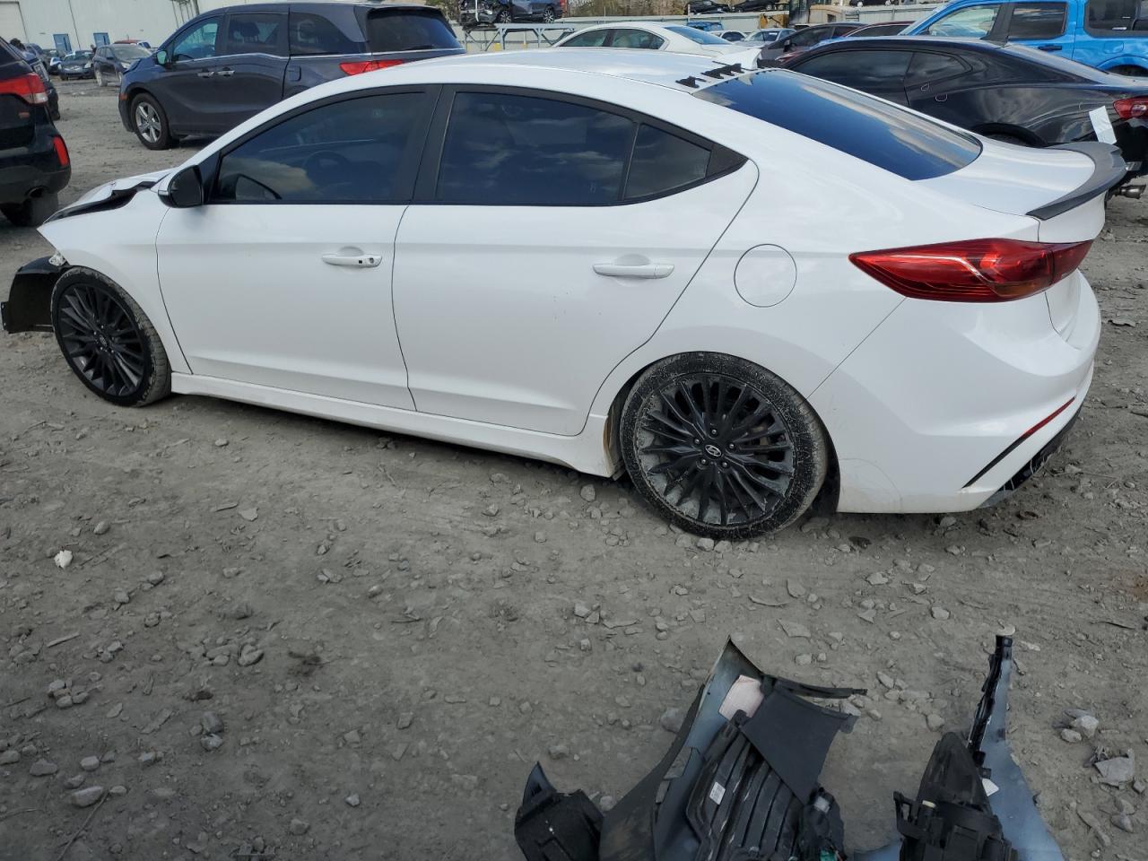 2017 Hyundai Elantra VIN KMHD04LB1HU343048 Copart auction photo, front end damage thumbnail 2