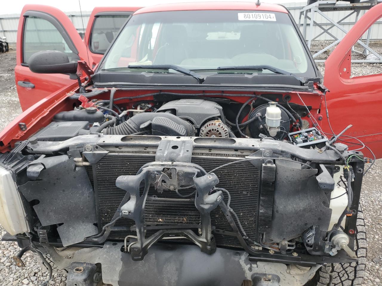 2013 Chevrolet Silverado VIN 3GCPKSE77DG380384 Copart auction photo, stripped / front end damage thumbnail 12