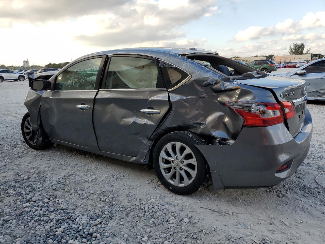 2019 Nissan Sentra VIN 3N1AB7AP1KY443336 Copart auction photo, front end / all over damage thumbnail 2