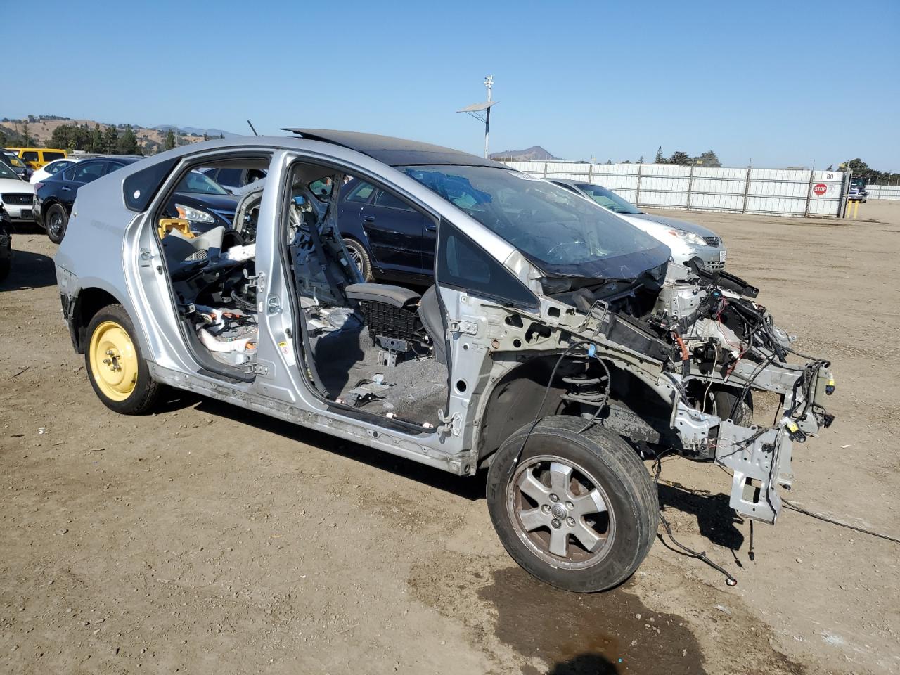 2010 Toyota Prius VIN JTDKN3DU1A0025452 Copart auction photo, stripped damage thumbnail 4
