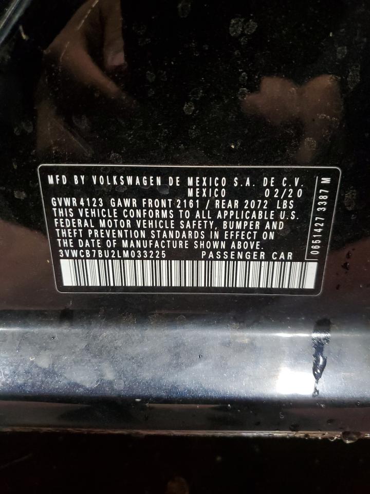2020 Volkswagen Jetta VIN 3VWCB7BU2LM033225 Copart auction photo, side / front end damage thumbnail 14