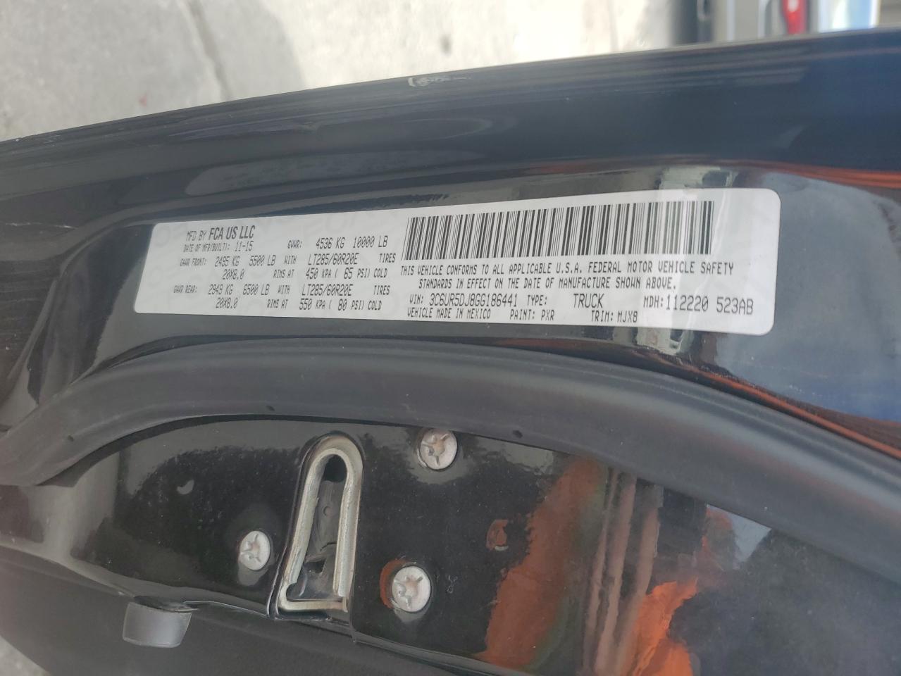 2016 RAM 2500 VIN 3C6UR5DJ8GG186441 Copart auction photo, front end damage thumbnail 14