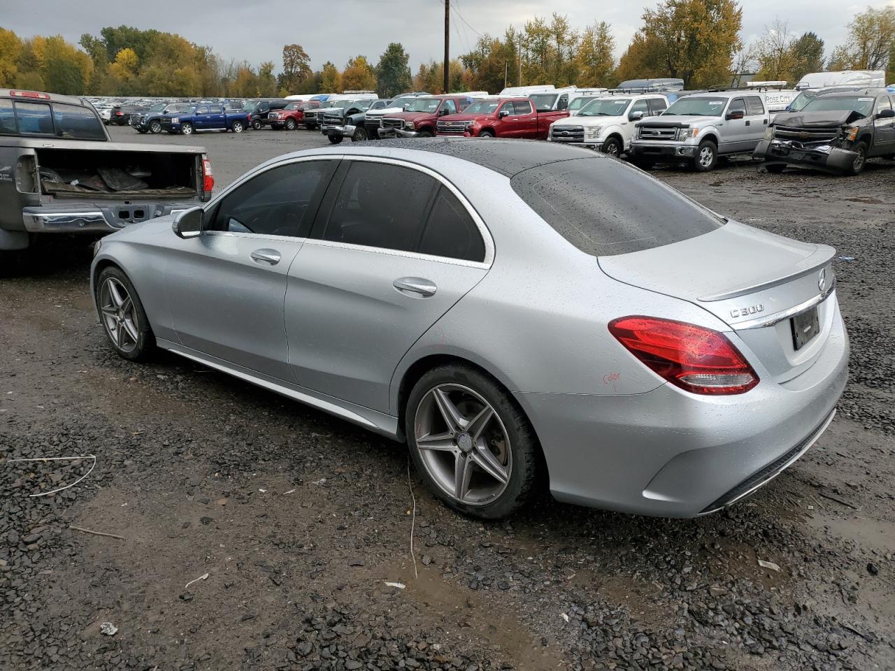 2016 Mercedes-Benz C-klasse VIN 55SWF4KB2GU172474 Copart auction photo, front end / side damage thumbnail 2