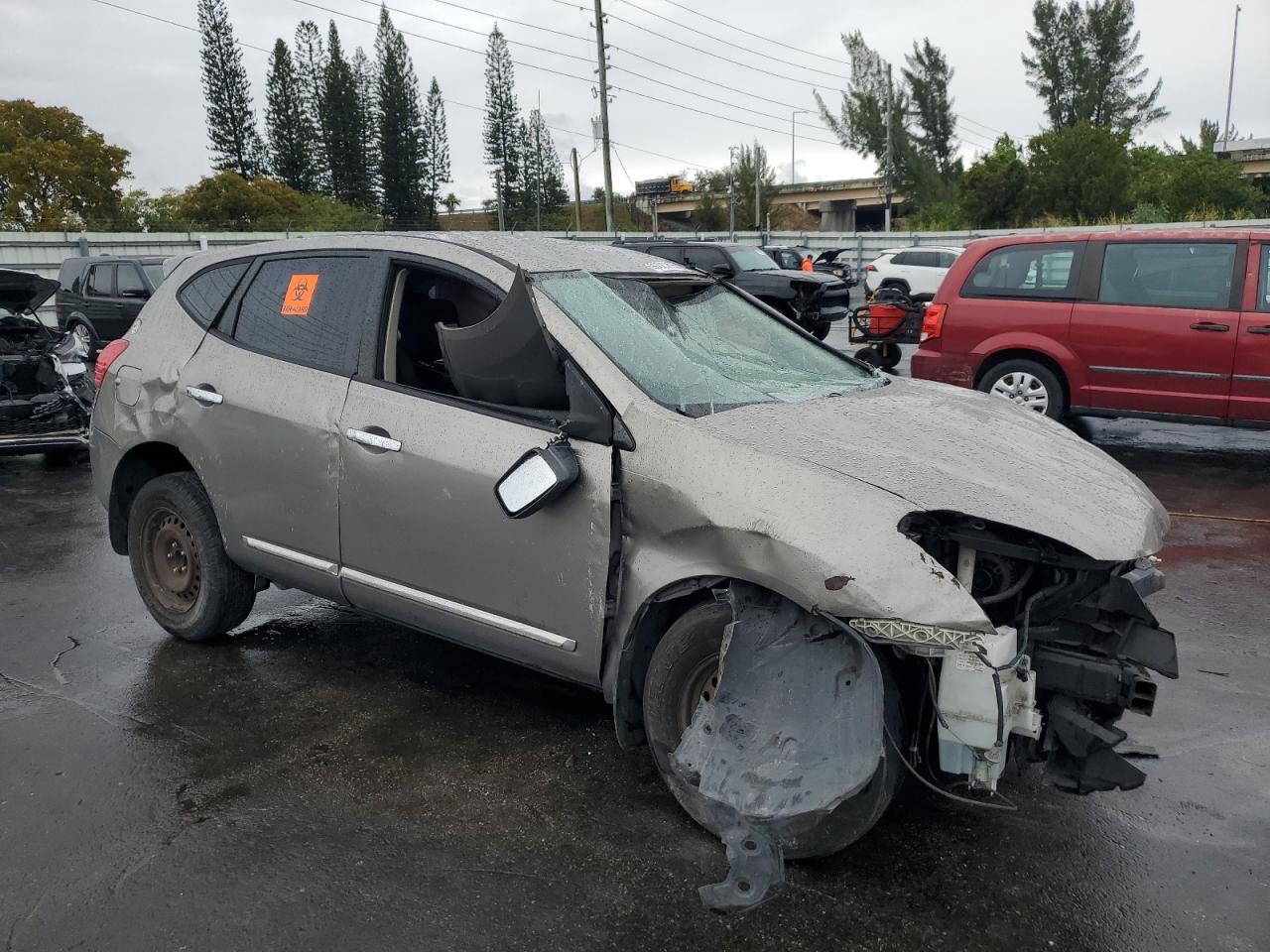 2011 Nissan Rogue VIN JN8AS5MT3BW567145 Copart auction photo, all over damage thumbnail 4
