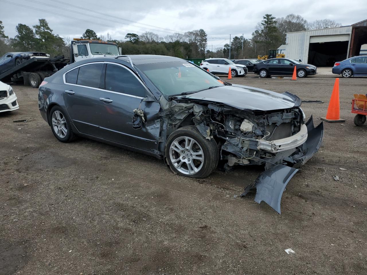 2009 Acura TL VIN 19UUA86509A012867 Copart auction photo, front end / side damage thumbnail 4