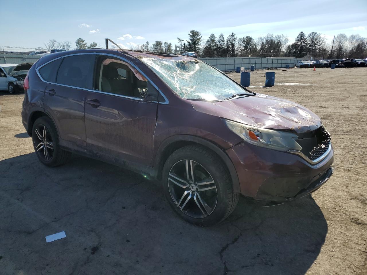2015 Honda CR-V VIN 2HKRM4H54FH612958 Copart auction photo, rollover damage thumbnail 4