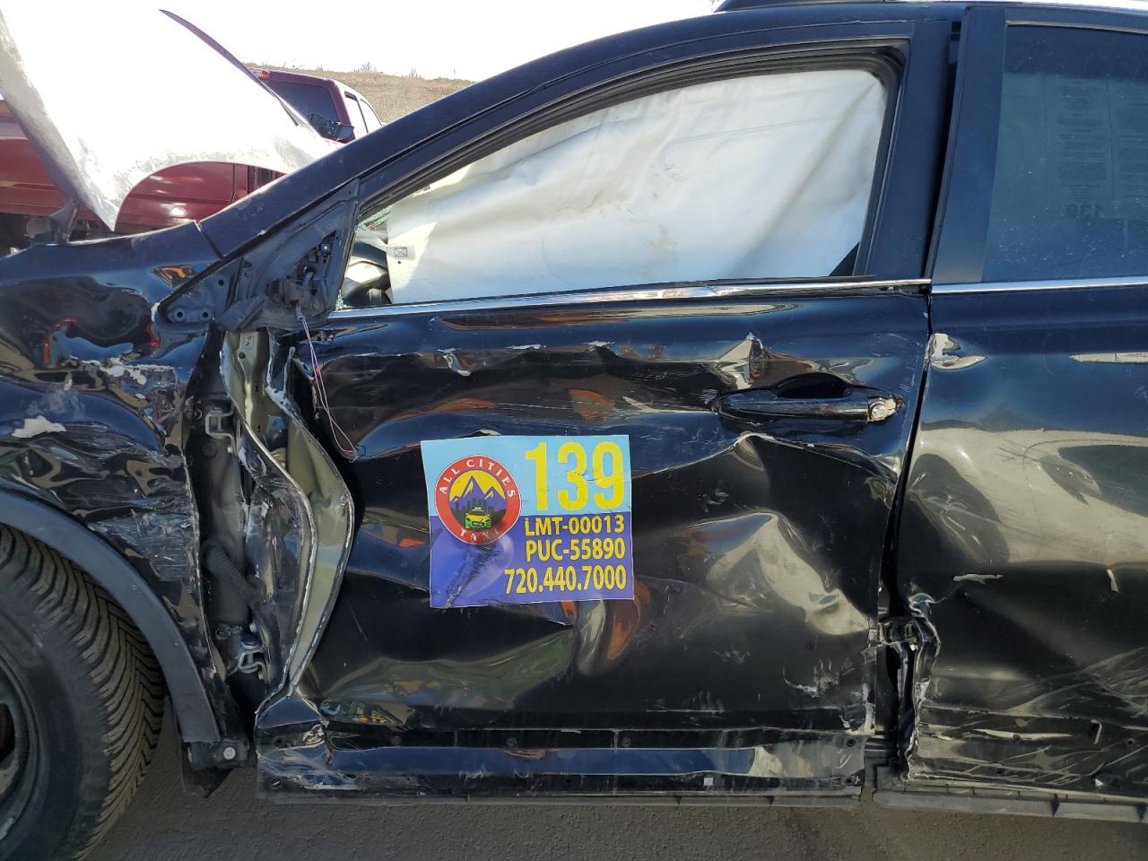 2017 Toyota RAV 4 VIN 2T3BFREV0HW579790 Copart auction photo, front end / side damage thumbnail 7