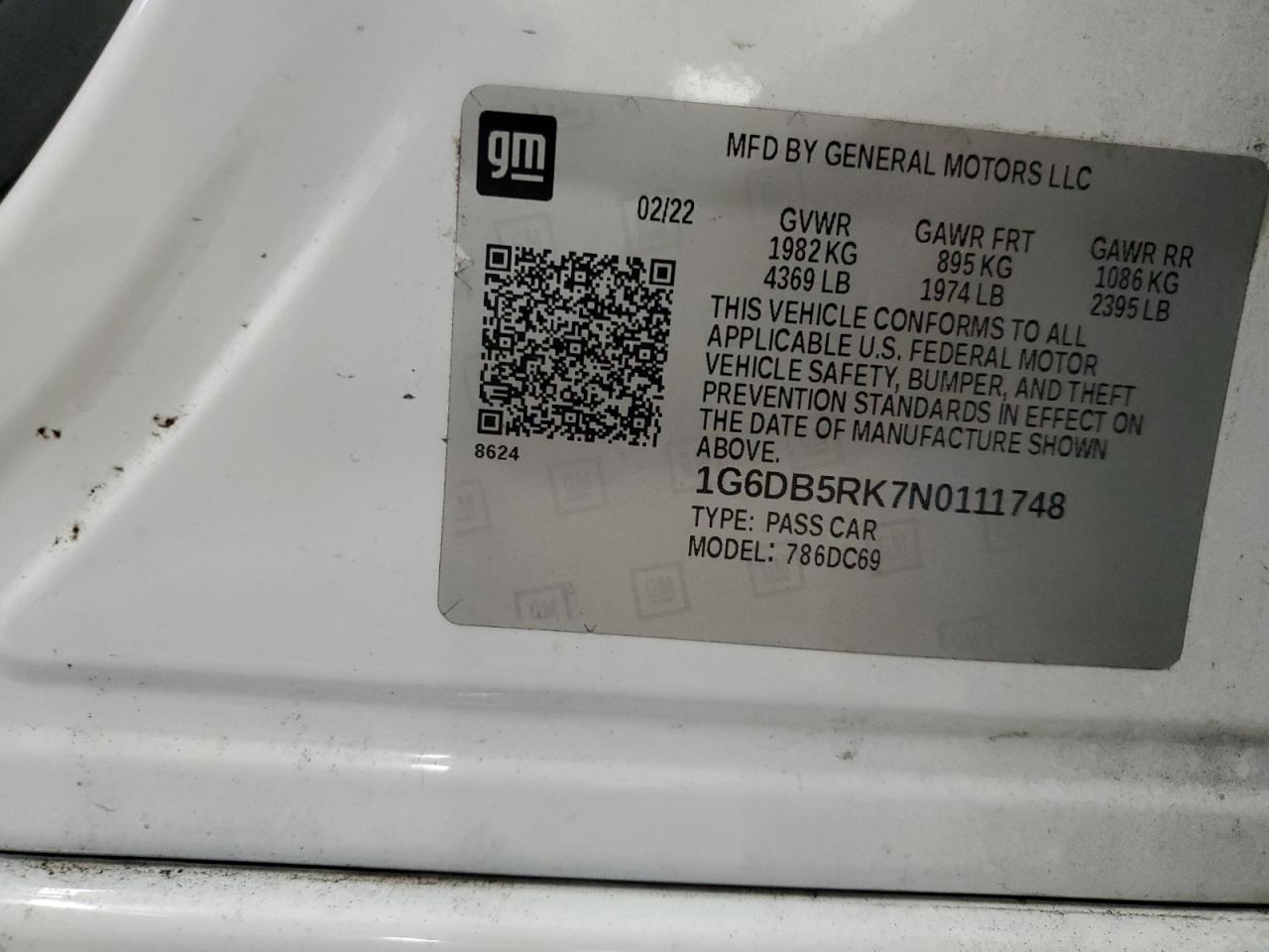 2022 Cadillac CT4 VIN 1G6DB5RK7N0111748 Copart auction photo, front end / undercarriage damage thumbnail 12