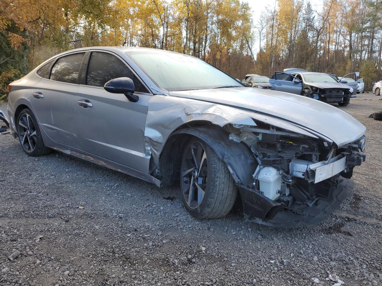 2022 Hyundai Sonata VIN 5NPEJ4J25NH139559 Copart auction photo, front end / side damage thumbnail 4