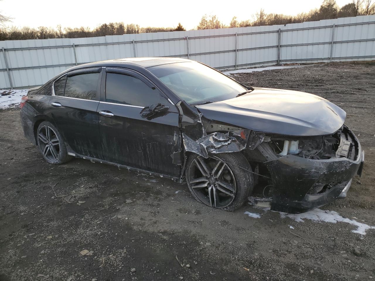 2017 Honda Accord VIN 1HGCR2F19HA158813 Copart auction photo, front end / side damage thumbnail 4