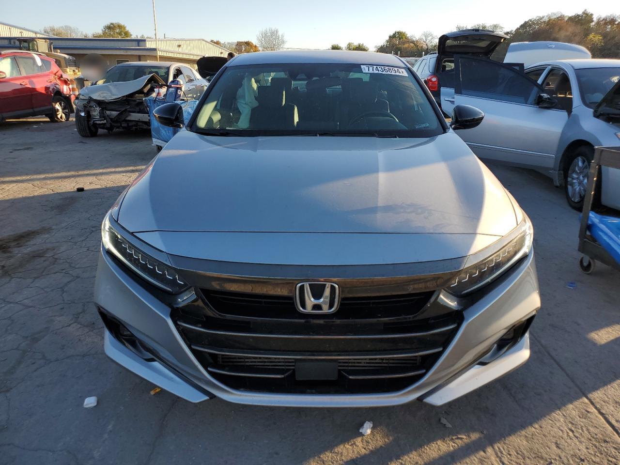 2022 Honda Accord VIN 1HGCV1F33NA033812 Copart auction photo, side damage thumbnail 5