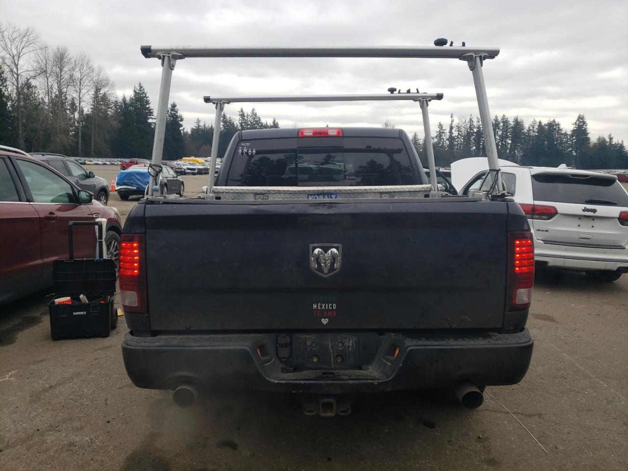 2014 RAM 1500 VIN 1C6RR7MT2ES281327 Copart auction photo, front end / side damage thumbnail 6