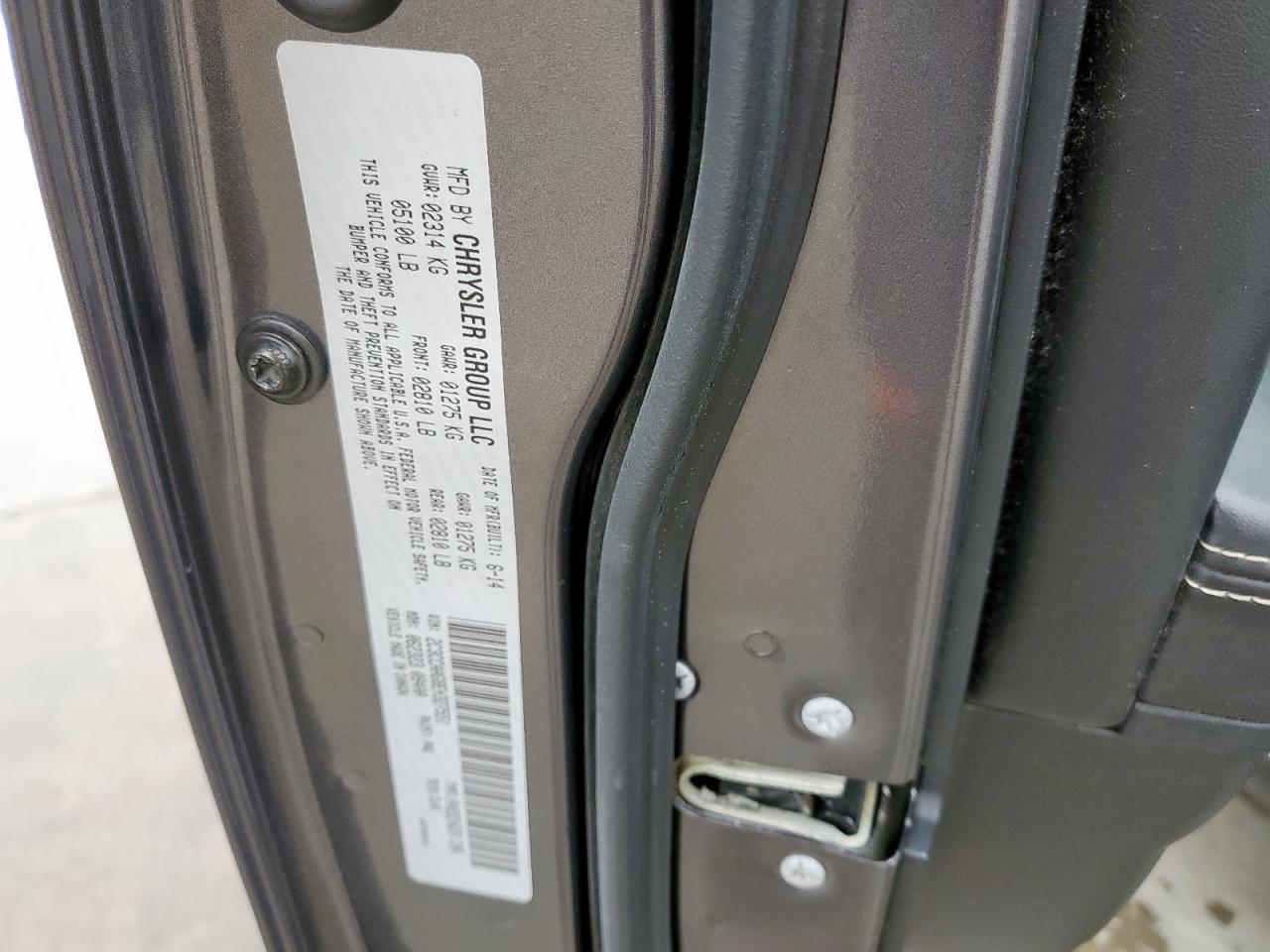 2014 Chrysler 300 VIN 2C3CCAAG8EH327551 Copart auction photo, front end damage thumbnail 12