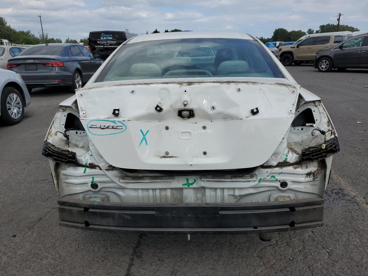 2012 Honda Civic VIN 2HGFG3B56CH505123 Copart auction photo, rear end damage thumbnail 6