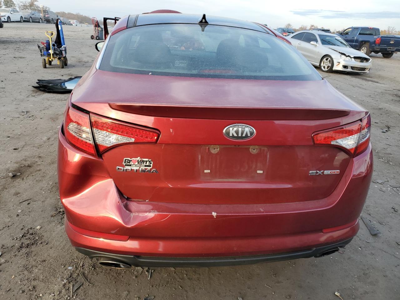 2013 KIA Optima VIN 5XXGR4A60DG217650 Copart auction photo, hail / rear end damage thumbnail 6