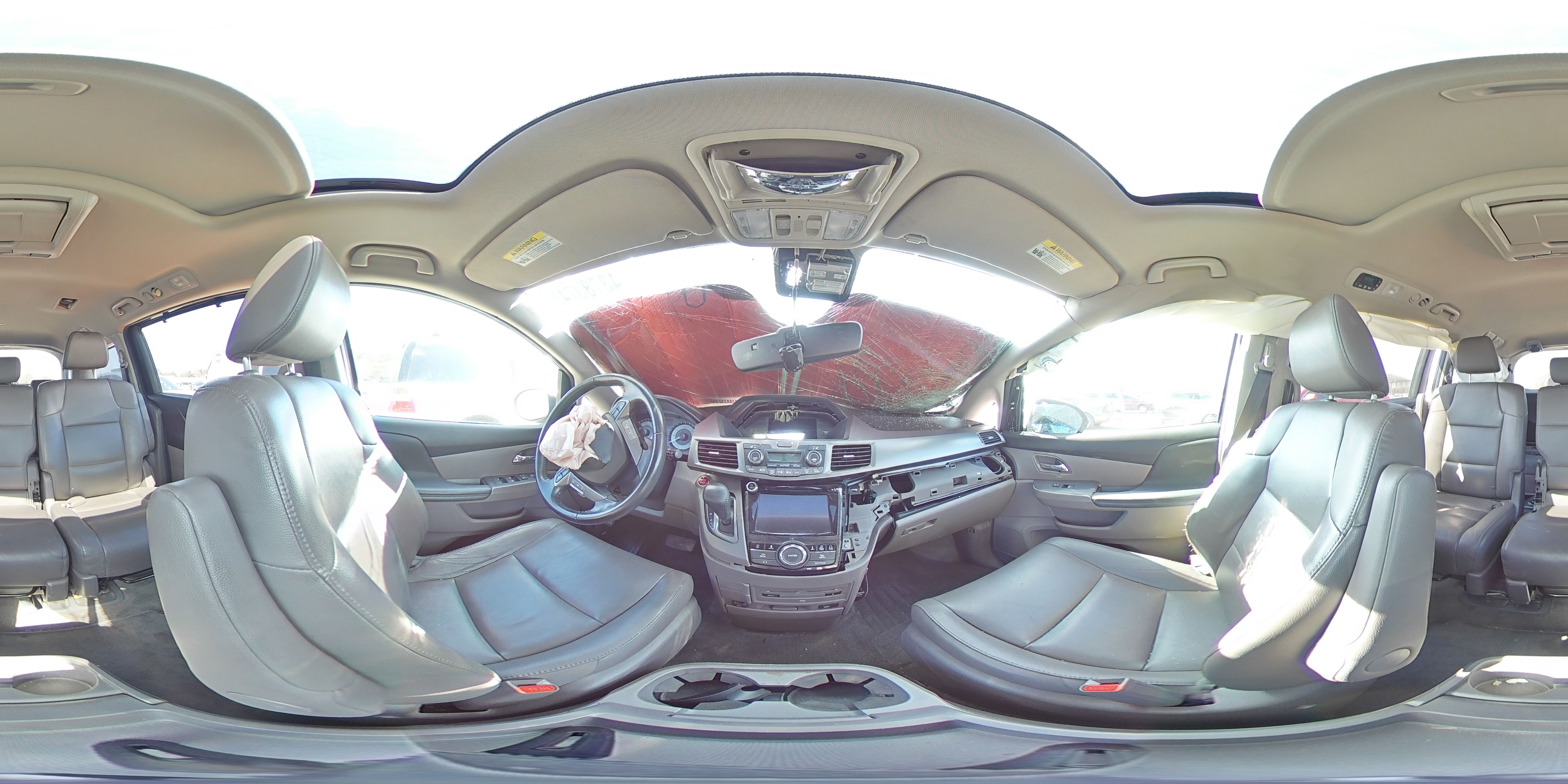 2014 Honda Odyssey VIN 5FNRL5H94EB060418 Copart auction photo, front end / side damage thumbnail 13