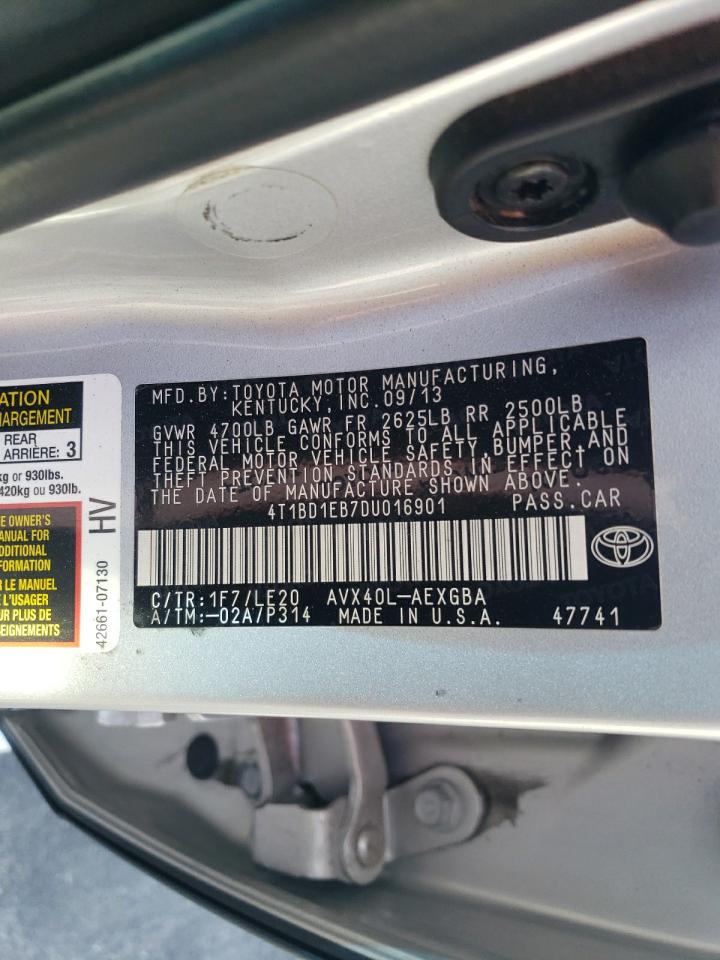 2013 Toyota Avalon VIN 4T1BD1EB7DU016901 Copart auction photo, undercarriage damage thumbnail 12
