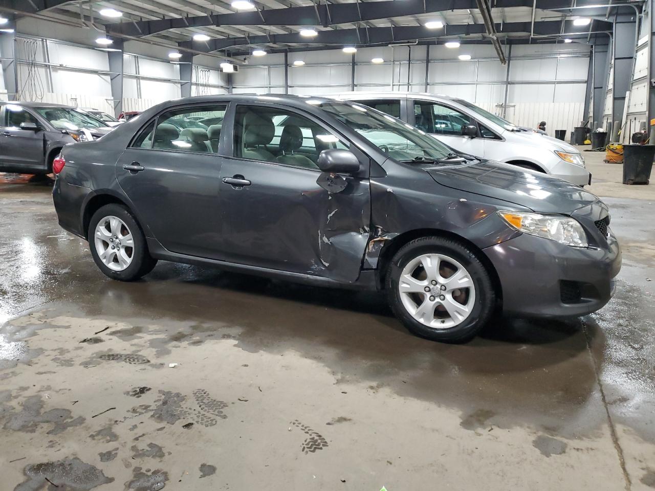 2009 Toyota Corolla VIN 1NXBU40E49Z019376 Copart auction photo, side / front end damage thumbnail 4