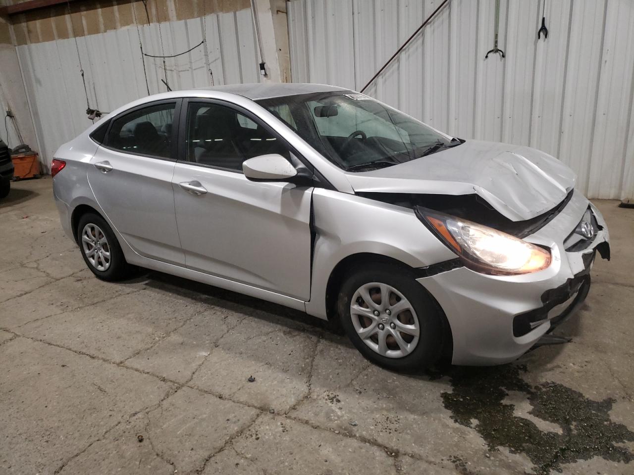 2014 Hyundai Accent VIN KMHCT4AE0EU668592 Copart auction photo, front end damage thumbnail 4