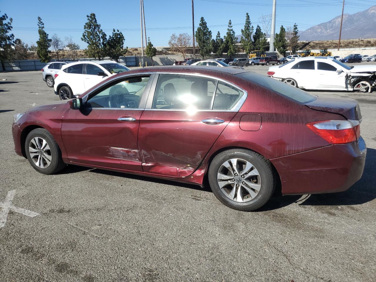 2013 Honda Accord VIN 1HGCR2F31DA049628 Copart auction photo, side / rear end damage thumbnail 2