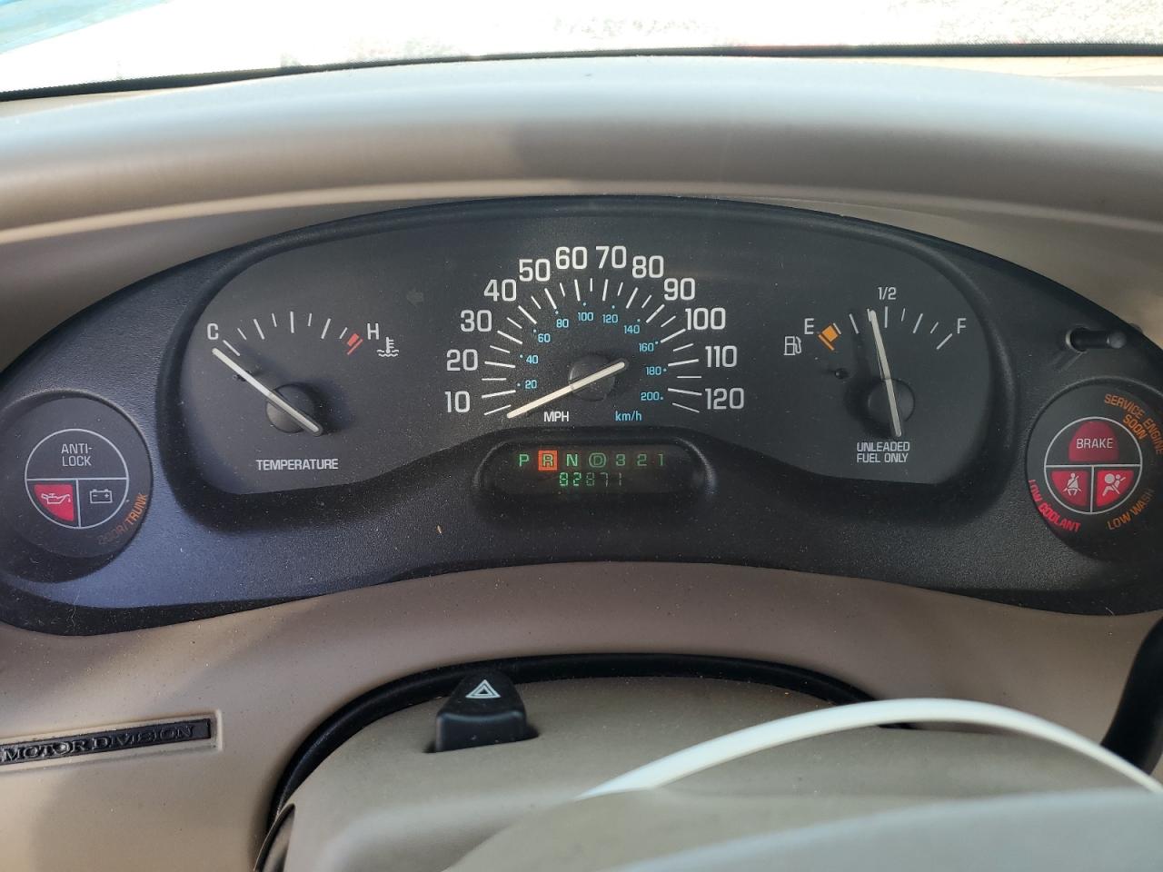 1998 Buick Century VIN 2G4WS52M8W1584772 Copart auction photo, front end damage thumbnail 9